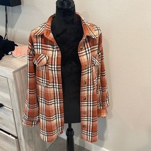 Orange Flannel Shacket
